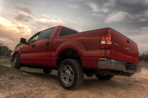 red ford truck