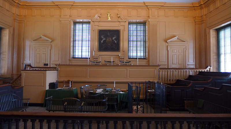 Interior of a court room in Las Vegas