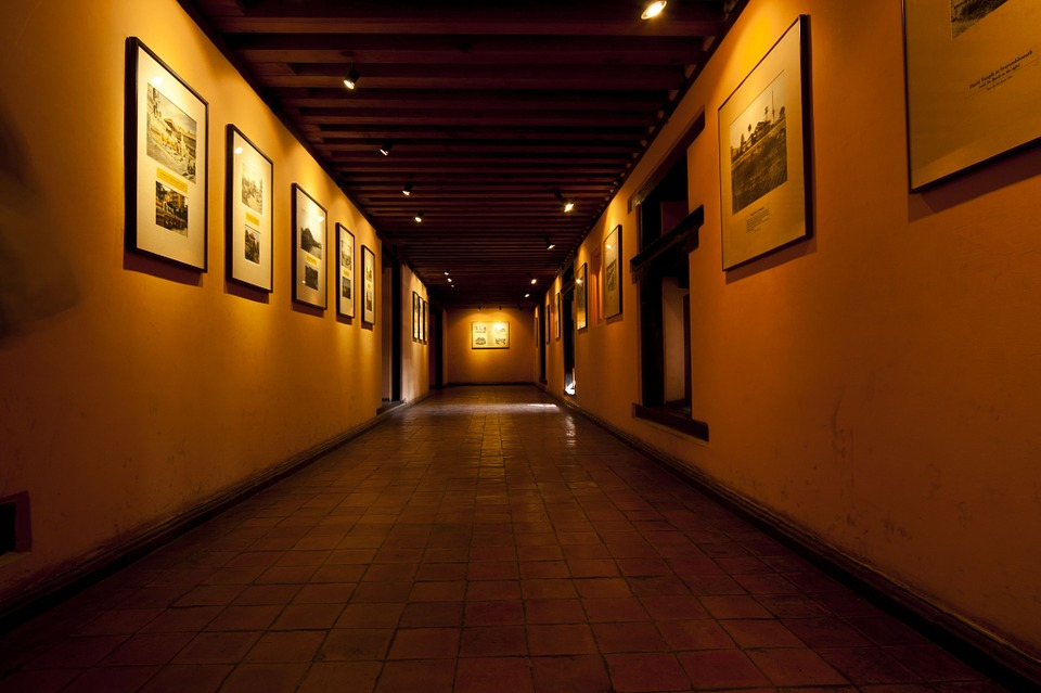 View of a hallway within an art gallery