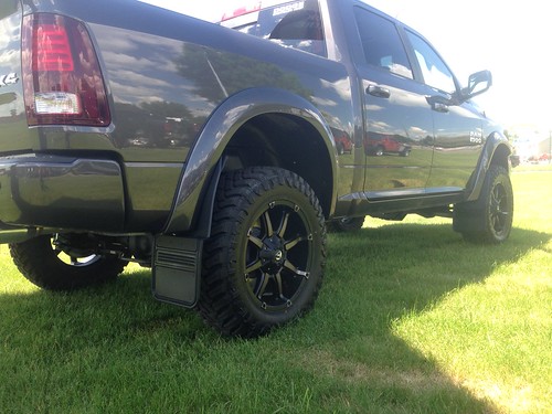 Truck parked in grass