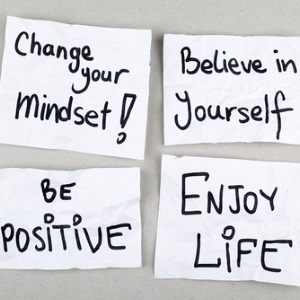 Surrounding yourself with positive words helps shape and improve your attitude.
